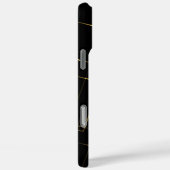 Elegante zwart & goud marmer Case-Mate iPhone case (Achterkant / Rechts)