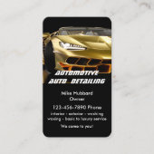 Elegante Zwart Goud Mobiele Auto Wassen Details Visitekaartje (Voorkant)