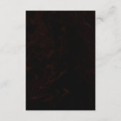 Elegante Zwart & Goud Rode Rozen Trouwdetails Auto Informatiekaartje (Achterkant)