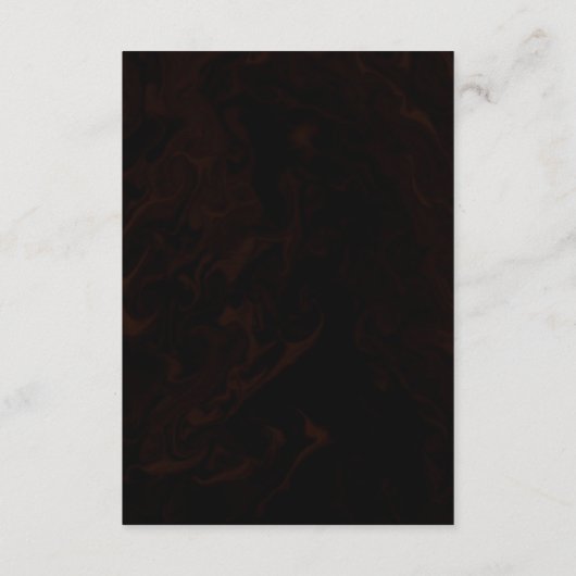 Elegante Zwart & Goud Rode Rozen Trouwdetails Auto Informatiekaartje (Achterkant)