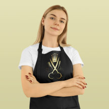 Elegante Zwart & Goud Schaar Haarstylist Salon