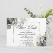 Elegante zwart gouden alcohol inkt kaart (Staand voorkant)