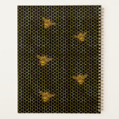 Elegante zwart gouden bijenkorf planner (Achterkant)