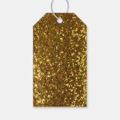 Elegante zwart gouden glitter broche bruiloft cadeaulabel (Achterkant)