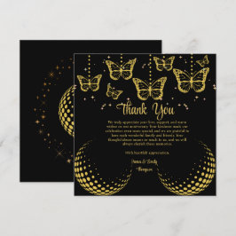 Elegante zwart-gouden Kaart voor bruiloft Jubileum