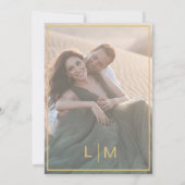 Elegante zwart & gouden kalligrafie bruiloft kaart (Achterkant)