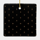 Elegante zwart-gouden kerstfoto 2024 keramisch ornament (Achterkant)