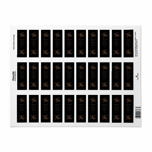 Elegante zwart-gouden labels voor porto (Full Sheet)