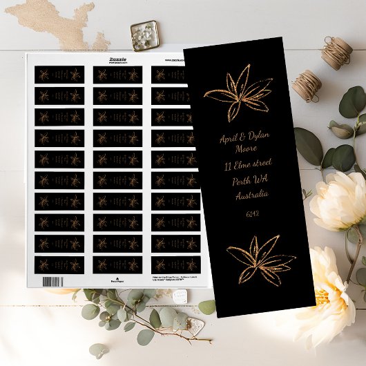 Elegante zwart-gouden labels voor porto