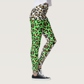 Elegante zwart gouden luipaard dierlijke print leggings (Rechts)