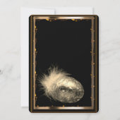Elegante zwart-gouden paaseieren uitnodiging (Achterkant)