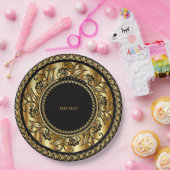 Elegante zwart-gouden SJABLOON Papieren Bordje (Feest)