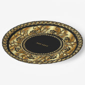 Elegante zwart-gouden SJABLOON Papieren Bordje (Gekanteld)