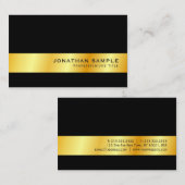 Elegante zwart-gouden Sjabloon Visitekaartje (Voorkant / Achterkant)