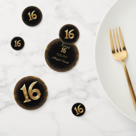 Elegante zwart & gouden Sparkle tafel Confetti