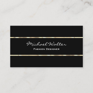 Elegante zwart gouden trim visitekaartje