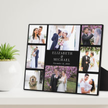 Elegante zwart huwelijksfotocollage