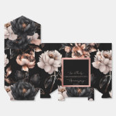 Elegante zwart roos gouden jubileum gunsten bedankdoosjes (Ongevouwen)