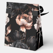 Elegante zwart roos gouden jubileum gunsten bedankdoosjes (Achterkant)