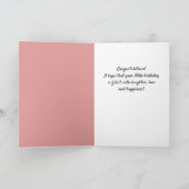 Elegante zwart roze Waterverf 90ste verjaardag fot Kaart (Binnen)