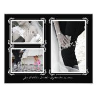 Elegante zwart/wit 28 x 35,5 cm Art Deco fotoafdru