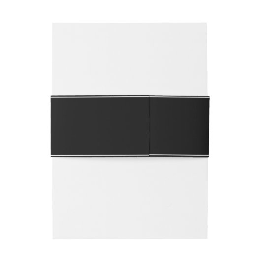 Elegante zwart wit aangepaste monogram bruiloft uitnodigingen wikkel (Achterkant Voorbeeld)