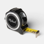 Elegante zwart-wit aangepaste naam rolmaat (Hoek)