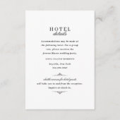 Elegante zwart-wit accommodatie Informatiekaartje (Voorkant)