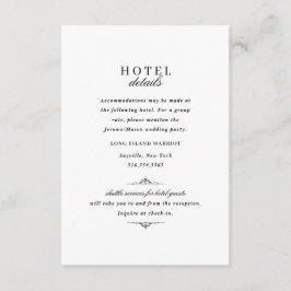  Elegante zwart-wit accommodatie Informatiekaartje