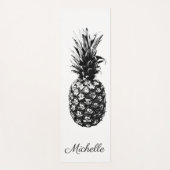 Elegante zwart-wit ananas Custom Yogamat (Voorkant)