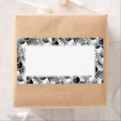 Elegante zwart-wit Art Deco jaren 1920 Glamour Etiket (Insitu)