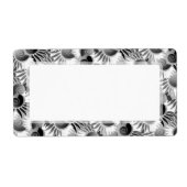 Elegante zwart-wit Art Deco jaren 1920 Glamour Etiket (Voorkant)