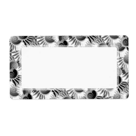 Elegante zwart-wit Art Deco jaren 1920 Glamour Etiket (Voorkant)