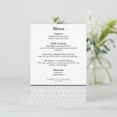Elegante zwart-wit Art Deco-stijl Menu (Staand voorkant)