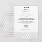 Elegante zwart-wit Art Deco-stijl Menu (Voorkant / Achterkant)