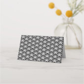 Elegante Zwart-Wit Art Deco Trouwfeest Plaatskaartje (Achterkant)