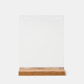Elegante zwart-wit barmenu acryl bord (Voorkant)