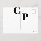 Elegante zwart-wit bedankkaart Trouwen/Coupé Briefkaart (Achterkant)