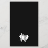 Elegante zwart-wit bestek bewerkbare menu flyer (Achterkant)