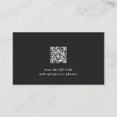 Elegante Zwart Wit Bloemen Huwelijk Deel de Liefde Informatiekaartje (Achterkant)