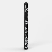 Elegante zwart-wit bloemendamask Case-Mate iPhone case (Achterkant/rechts)