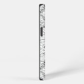 Elegante zwart-wit Boho Chic Madeliefjespatroon iPhone Hoesje (Rechterkant)
