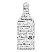 Elegante zwart-wit Bon Appetit Franse chef-kok Snijplank (Voorkant)