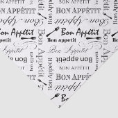 Elegante zwart-wit Bon Appetit Franse chef-kok Tissuepapier (Detail)