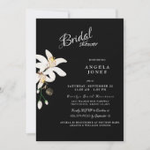 Elegante zwart-wit bruids douche uitnodiging (Voorkant)