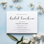 Elegante zwart-wit bruids lunch kaart