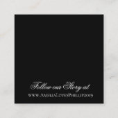 Elegante zwart-wit bruiloft details Kaart (Achterkant)