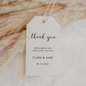 Elegante zwart-wit bruiloft gunst cadeau labels cadeaulabel
