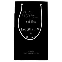 Elegante zwart & wit bruiloft gunst dank u klein cadeauzakje