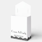 Elegante zwart-wit bruiloft gunst doos bedankdoosjes (Geopend)